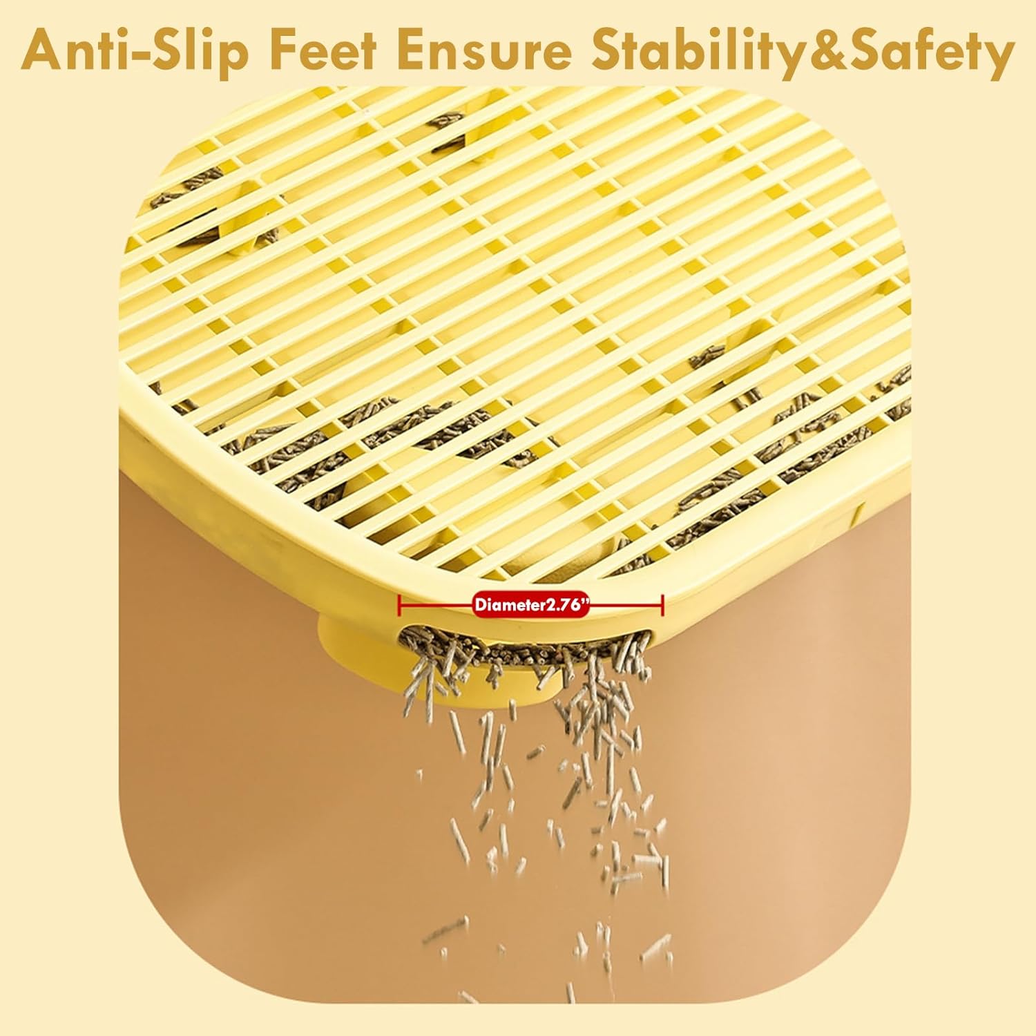 SpaceTime Cat Litter Mat Litter Trapping Mat,20.08x15.94x5.91Large Dual-Layer Cat Litter Box Mat for Kitty,Floor Protection,Waterproof Urineproof(White)